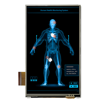 Preço de fábrica Display RGB TFT de 4,3 polegadas 480x800 pixels LCD vertical com tela sensível ao toque resistiva