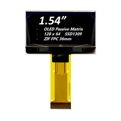 Módulo de Display OLED de 1,54 polegadas de matriz passiva SSD1309 ZIF FPC 36mm 128x64 Pixel