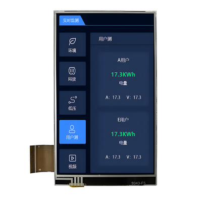 4 polegadas Resistivo touchscreen TFT LCD Display China Fábrica fornecimento RGB Interface