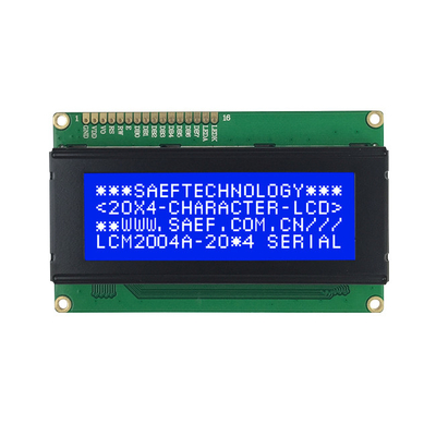 20x4 o caráter monocromático LCD indica o negativo azul do MPU STN do Pin 8bit de LCM 16