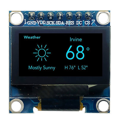 7 pinos 0,96 polegadas OLED Display Module SPI 3V Branco PMOLED