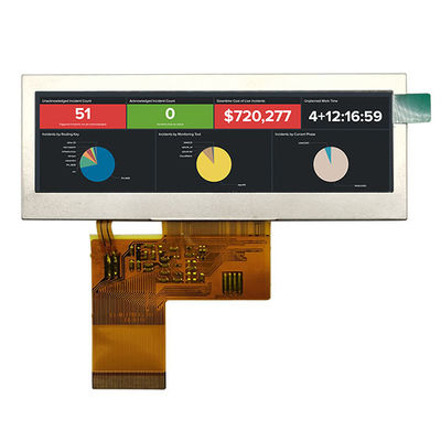 Qualidade  3.9 Inch Bar Type TFT LCD , 40 Pin TFT Display RGB Interface 480x128 fábrica