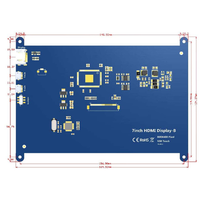 Raspberry PI Display LCD TFT HDMI de 7 polegadas com tela sensível ao toque capacitiva