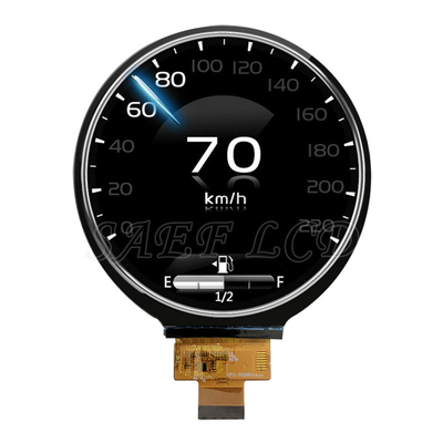 Display LCD TFT circular de 4 polegadas, de qualidade automotiva, com um brilho de superfície de 1000 nits