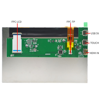 polegada HDMI da exposição 10,1 do toque de 300cd/m2-1000cd/m2 PCAP com o pi da framboesa compatível