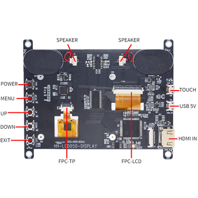 HDMI compatível com framboesa Pi4 exposição 800x480 Dots With CTP de TFT LCD de 5 polegadas