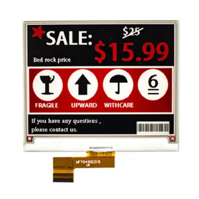4.2 polegadas Cor E-Ink EPaper Display 400 * 300 pontos Para sinalização Baixo consumo de energia Ultra-fina Display