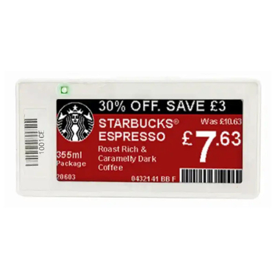 Refresh rápido Eink 2,9 polegadas 296x128 Resolução Preto Branco Vermelho E-Ink E-Paper Display Module
