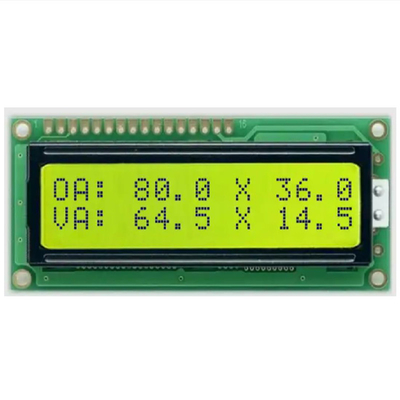 Painel LCD personalizado, instrumento de controle de temperatura monocromático LCD de armazenamento de energia, STN LCD de segmento amarelo verde