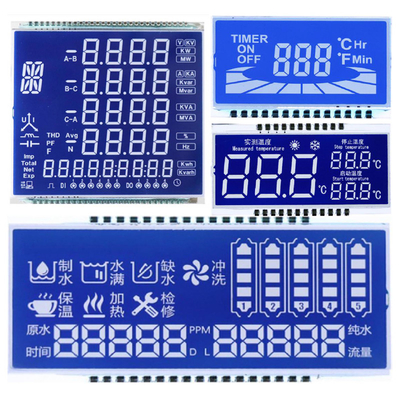 Dimensão personalizada VA Digit Screen LCD TN HTN FSTN Display monocromático de 7 segmentos