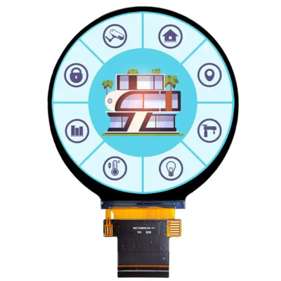 2.8 polegadas 480x480 Round TFT LCD Display Module com Tst -30°C a 80°C e 40pin ST7701S SPI RGB Interface