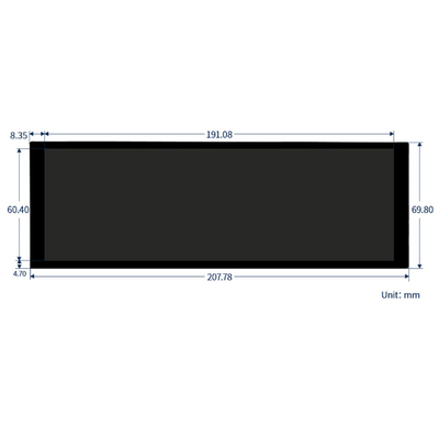 7.9 polegadas Tipo de barra IPS capacitivo toque TFT Monitor com saída HDMI para Raspberry Pi 4 Windows os Resolução 400x1280