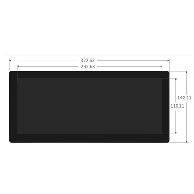 Display LCD de 12,3 polegadas com CTP, interface HDMI Suporta Raspberry Pi, Windows, Jetson Nano