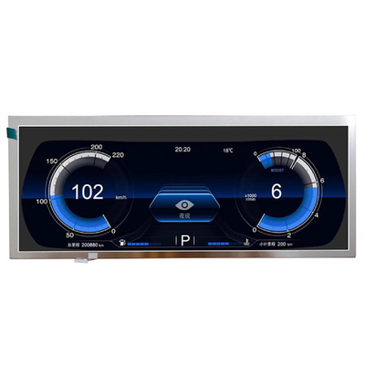 Exibição alongada de 12,3" polegadas TFT LCD Bar Tipo 1920x720 pontos LVDS IPS HD Grade Automobile For Advertising Player
