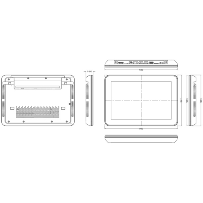 10.1 Ecrã IPS 1280*800 Lâmpada de cores Máquina Android All-in-One