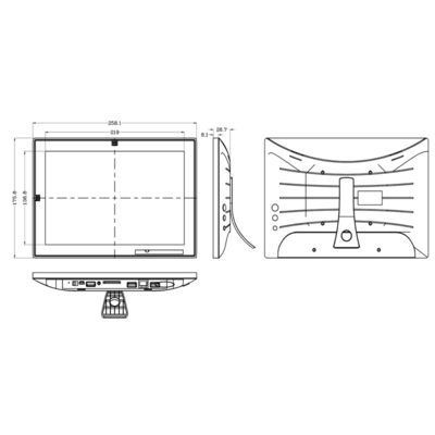 Monitor de tela sensível ao toque Android 10,1 polegadas com Ethernet RJ45 e 3G / 4G