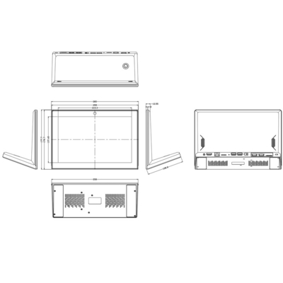 Máquina Android All-in-One em forma de L de 10,1 polegadas 1280 * 800 Ips Full Angle para vídeo de conferência