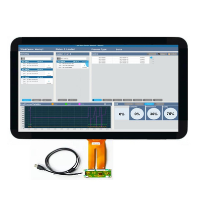 PCAP TFT Display 21,5 polegadas FHD 1920*1080 Resolução, LVDS 21,5 polegadas TFT LCD Display com driver de luz de fundo LED embutida