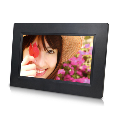 7 polegadas quadro fotográfico digital com botão para publicidade com recurso de vídeo loop