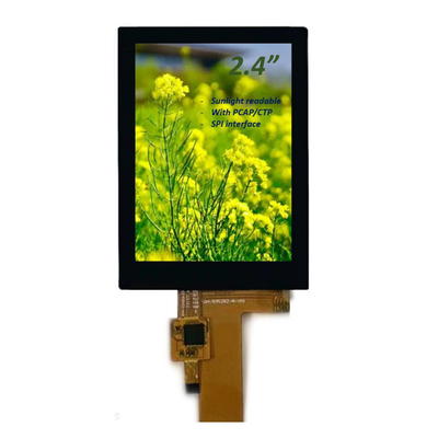 Módulo LCD de tela sensível ao toque 2.4 polegadas Display legível à luz do sol, 2.4 polegadas Todos os ângulos de visão LCD touch screen