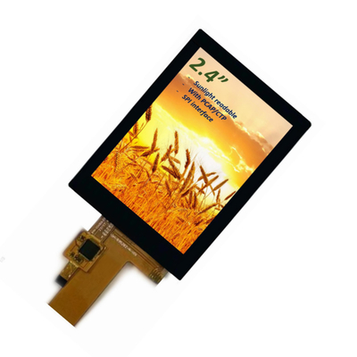 Módulo LCD de tela sensível ao toque 2.4 polegadas Display legível à luz do sol, 2.4 polegadas Todos os ângulos de visão LCD touch screen