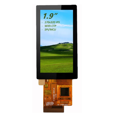 1.9" IPS TFT LCD Touch Screen 170x320 Ângulo de visão completo com CTP e SPI/MCU Interface