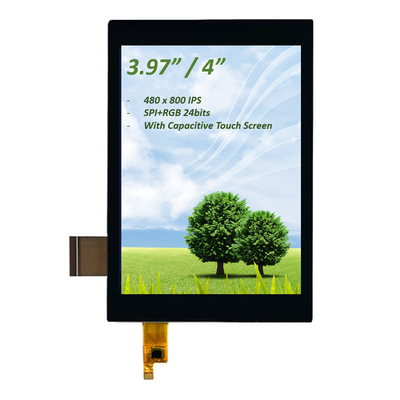PCAP TFT Display 4 polegadas (3,97&quot;), 4 polegadas TFT LCD SPI+RGB Interface IPS capacitivo touch screen