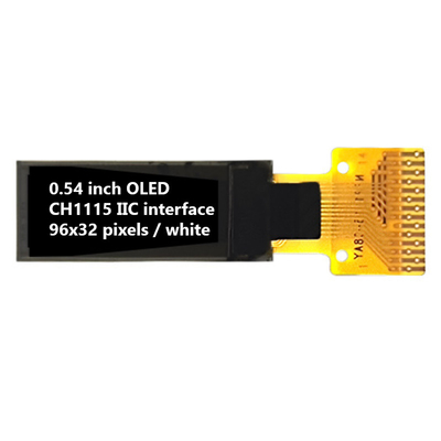 0.54 polegadas I2C OLED Displays 96x32 Pixels 60cd/M2 Todos os ângulos de visão