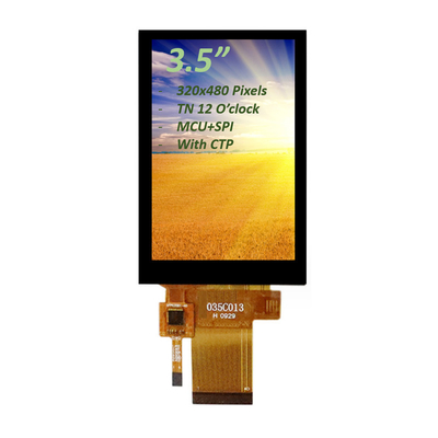 3Display LCD TFT de 0,5 polegada com interface MCU ILI9488, Display LCD TFT de 3,5 polegadas com painel táctil capacitivo