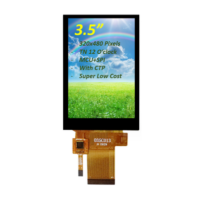 3Display LCD TFT de 0,5 polegada com interface MCU ILI9488, Display LCD TFT de 3,5 polegadas com painel táctil capacitivo
