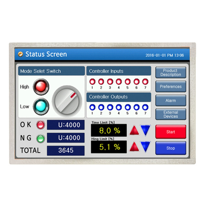 8 bits LVDS Industrial TFT Display 10,1 polegadas RGB 1280x800 pixels 40 pinos
