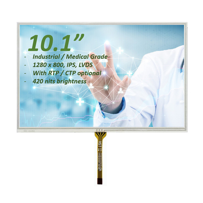 10 polegadas Resistivo LCD touch screen 1280x800 pontos Industrial / Medical Grade
