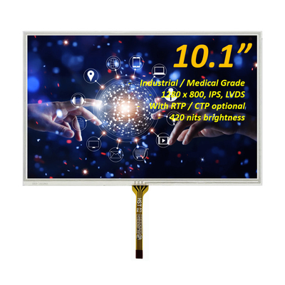 10.1 polegadas TFT LCD Display 1280x800 Resolução Com Painel de Toque Resistivo