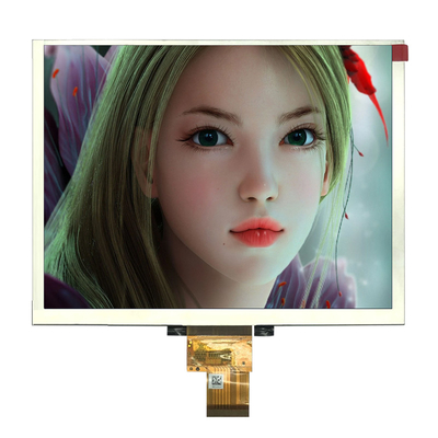 Display TFT Industrial de revestimento duro de 8 polegadas 800x600 pontos 24 bits RGB 50 pinos