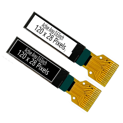 0.63 polegadas 120x28 pixels OLED Display Module Matriz passiva Monocromática Cor Branca