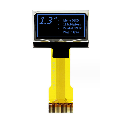 1Módulo de exibição OLED monocromático de.3 polegadas 128x64 pixels Branco/Azul Opcional