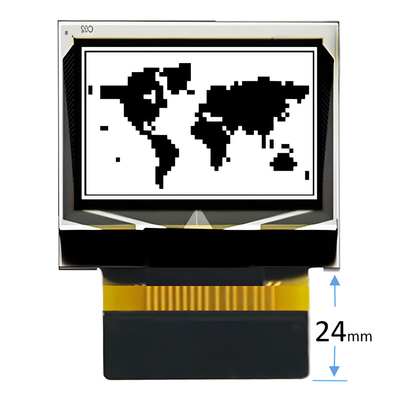 0.42 polegadas Pequena tela OLED 72x40 Conexão gráfica ZIF SPI e IIC Interface