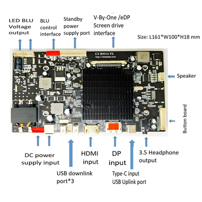 27 polegadas 4K Cor Industrial / Medical TFT Display 3840x2160 60HZ EDP Interface 1000nits