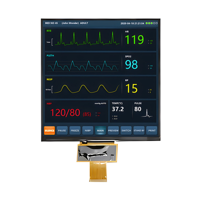 Painel LCD de alto brilho 1000 Nits 7,6 polegadas IPS quadrado TFT LCD Display 800x800 pontos com interface MIPI