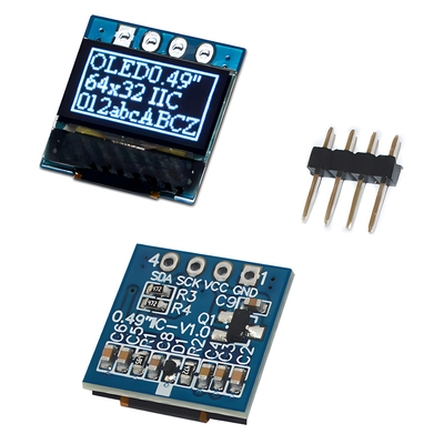0Display gráfico OLED de 49 polegadas com 4 pin SSD1315 Suporte de interface I2C