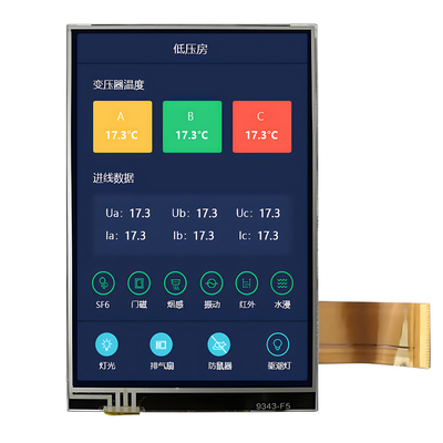 China TFT LCD fornecimento de fábrica 3,5 polegadas 320x480 pixels com resistente touchscreen