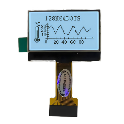 128X64 pixels COG LCD FSTN positivo 3.3v com unidade de luz de fundo branca