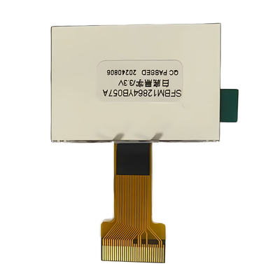 128X64 pixels COG LCD FSTN positivo 3.3v com unidade de luz de fundo branca