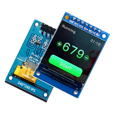 SPI Serial Interface 1.3-Inch IPS TFT LCD 240x240 Dot com 7 pinos de cabeçalho PCB