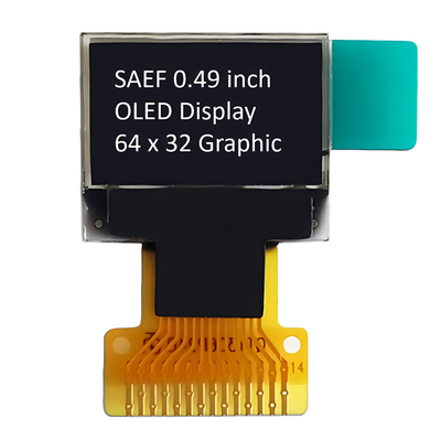 Display OLED de pequeno tamanho de baixo custo de 0,49 polegadas Interface I2C para aplicação portátil