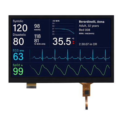 Módulo de exibição TFT com tela sensível ao toque de 7 polegadas 1024x600 IPS MIPI Interface Automotive Grade