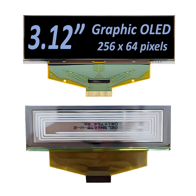 3.12 polegadas 256x64 Graphic OLED Display Module With SSD1322 Driver IC - Opções de fonte amarela, branca ou azul