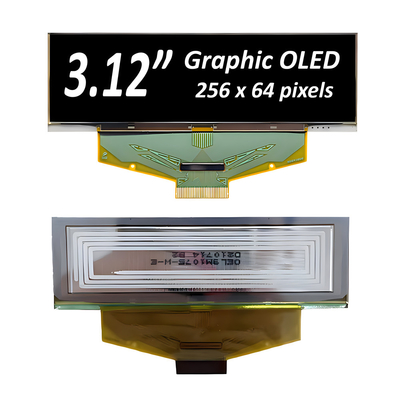 3.12 polegadas 256x64 Graphic OLED Display Module With SSD1322 Driver IC - Opções de fonte amarela, branca ou azul