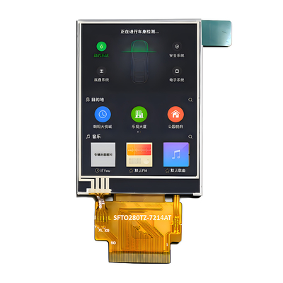 1000nits 2,8 polegadas Alto brilho TFT LCD Display 240 X 320 pontos IPS MCU e RGB Interface