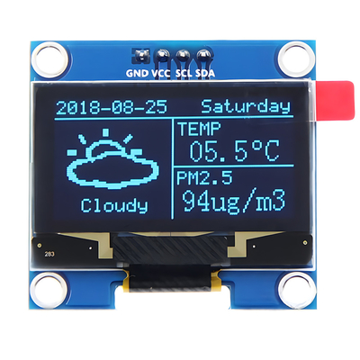 1.3-inch 128x64 Dot Matrix OLED 4-Pin IIC I2C Interface SH1106 Driver IC Opções de fonte Branco/Azul